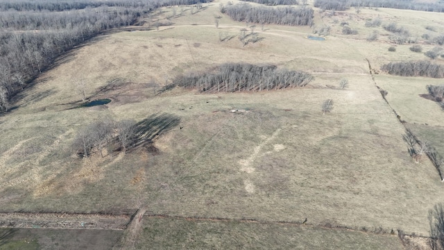 aerial view with a rural view