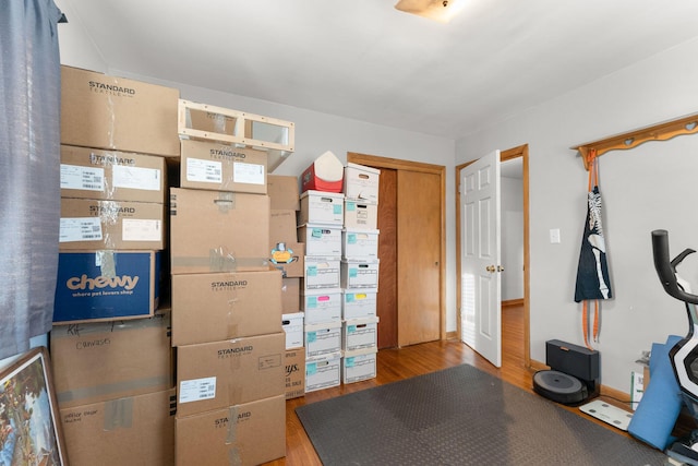 view of storage area