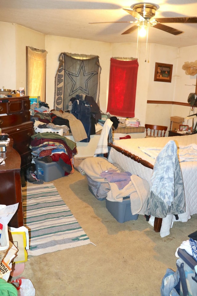 828 Burnett Rd, Seymour, MO 65746 - carpeted bedroom featuring a ceiling fan
