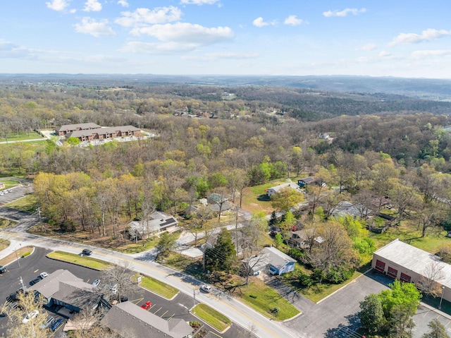 bird's eye view with a forest view