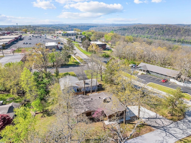 aerial view featuring a view of trees