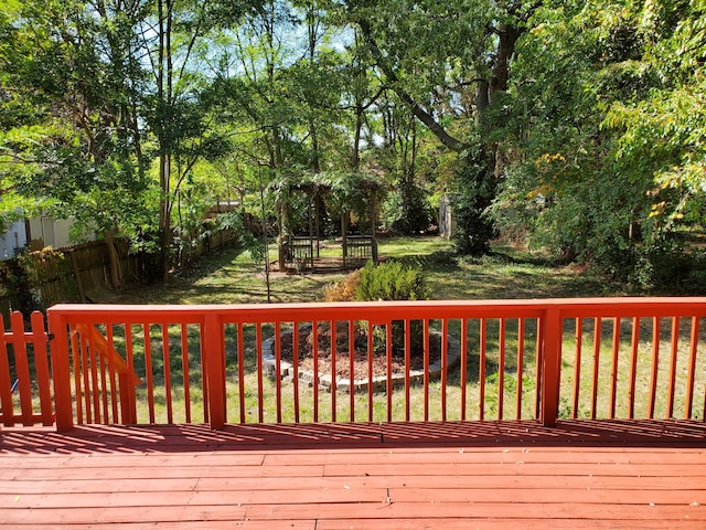 2111 N Grant Ave, Springfield, MO 65803 - deck with a yard and a fenced backyard