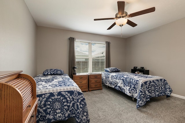 760 W Stewart St, Bolivar, MO 65613 - bedroom with light colored carpet and ceiling fan