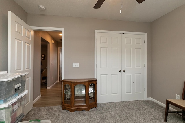 760 W Stewart St, Bolivar, MO 65613 - carpeted bedroom with a closet, baseboards, and ceiling fan