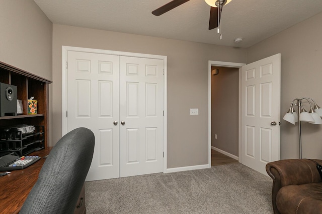 760 W Stewart St, Bolivar, MO 65613 - office space featuring a ceiling fan, baseboards, and carpet