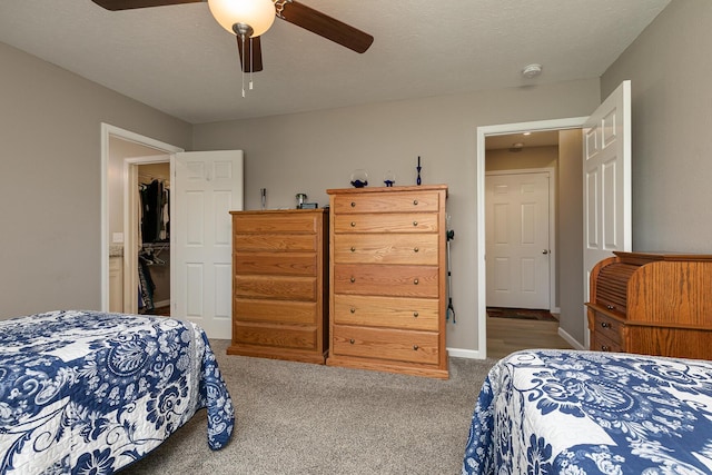 760 W Stewart St, Bolivar, MO 65613 - bedroom featuring carpet floors, a ceiling fan, and baseboards