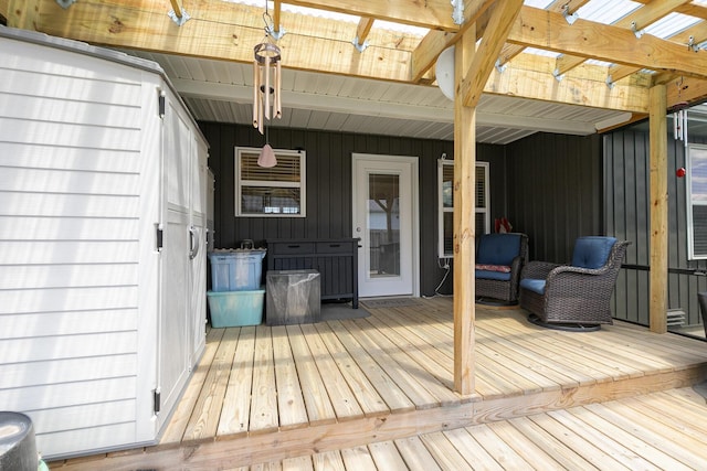 760 W Stewart St, Bolivar, MO 65613 - wooden terrace with a pergola