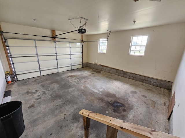 garage featuring a garage door opener