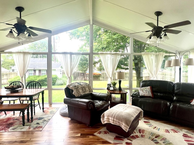 435 E Hadley St, Republic, MO 65738 - sunroom / solarium featuring vaulted ceiling, healthy amount of natural light, wood finished floors, and expansive windows