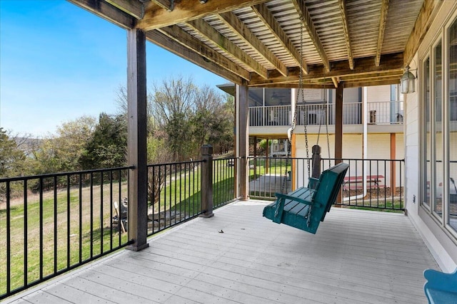 500 Navajo Trl, Kimberling City, MO 65686 - view of wooden deck