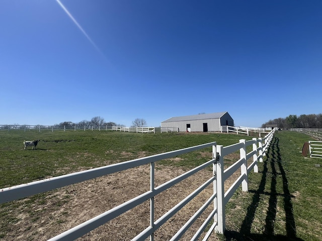 0 S 162nd Rd, Bolivar, MO 65613 - view of yard with a rural view, an outbuilding, fence, and an exterior structure
