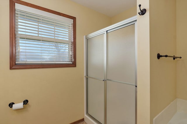 3684 Bridgewood Ave N, Springfield, MO 65803 - bathroom featuring a shower with door