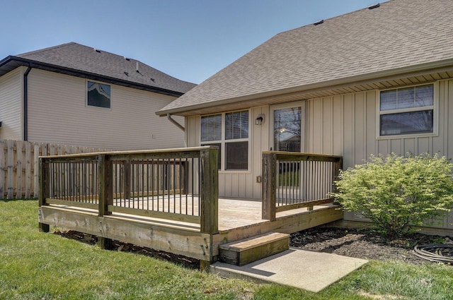 3684 Bridgewood Ave N, Springfield, MO 65803 - deck featuring fence and a lawn