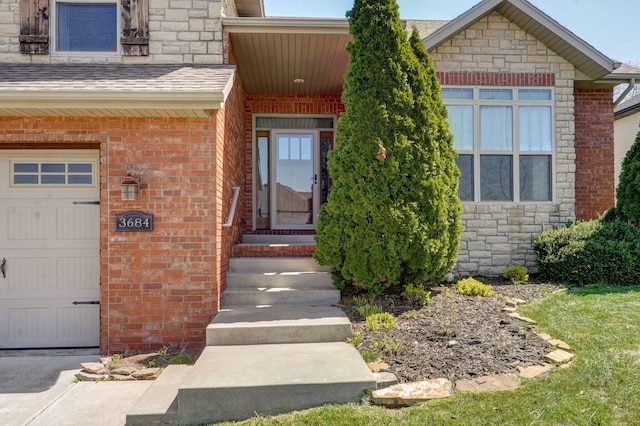 3684 Bridgewood Ave N, Springfield, MO 65803 - property entrance with brick siding and stone siding