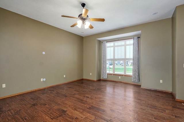 3684 Bridgewood Ave N, Springfield, MO 65803 - spare room with ceiling fan, baseboards, and wood finished floors