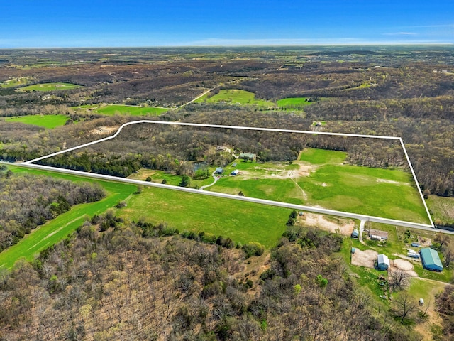 aerial view of property's location with property boundaries highlighted