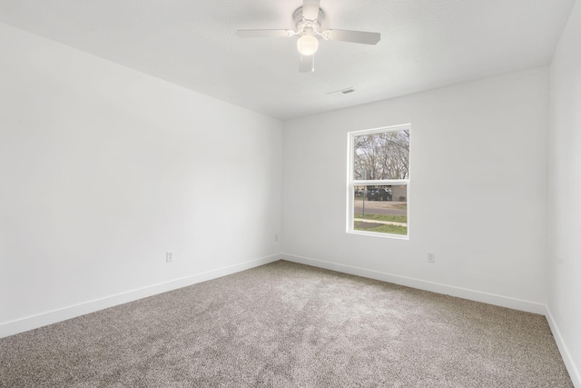 341 N Golden Ave, Springfield, MO 65802 - carpeted empty room with baseboards, a ceiling fan, and visible vents