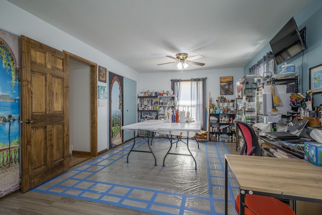 940 Industrial Dr, Neosho, MO 64850 - office space featuring ceiling fan and wood finished floors