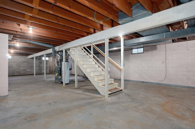 704 King St, Mount Vernon, MO 65712 - basement featuring stairway and heating unit