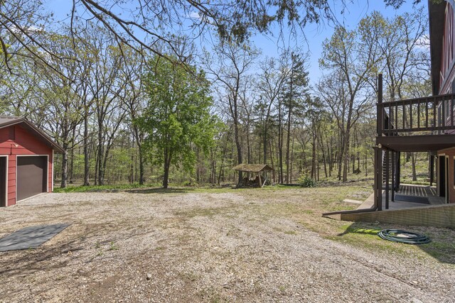 view of yard featuring a deck