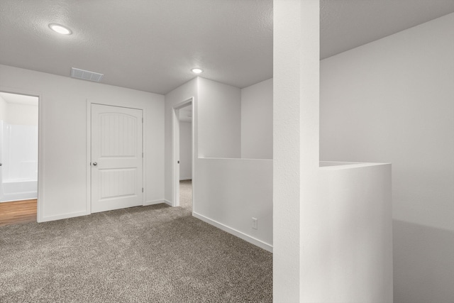 510 N Henry St, Mansfield, MO 65704 - basement with baseboards, carpet floors, visible vents, and recessed lighting