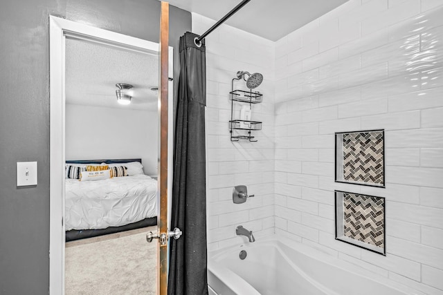 ensuite bathroom with ensuite bath and shower / bath combo