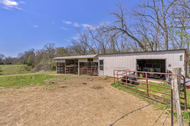 view of horse barn