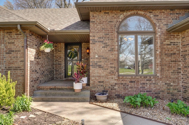 625 Parkwood Dr, Mount Vernon, MO 65712 - entrance to property featuring brick siding and a shingled roof