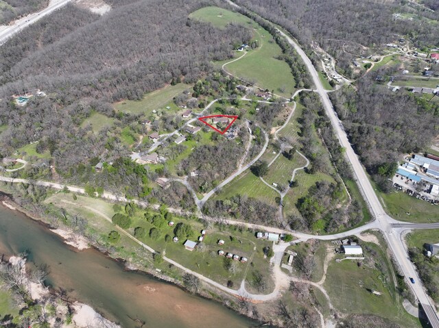 101 Poindexter Dr, Pineville, MO 64856 - birds eye view of property featuring a water view