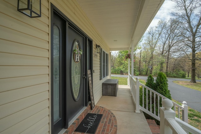 balcony with covered porch