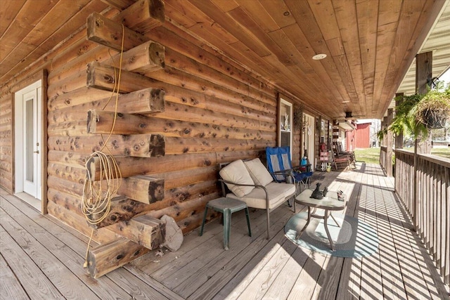 7745 Murr Rd, Graff, MO 65660 - view of wooden terrace