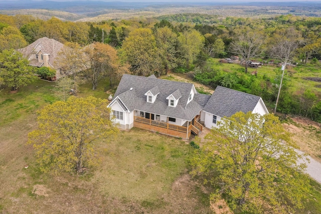344 Zinnia Ln, Kirbyville, MO 65679 - view from above of property featuring a heavily wooded area