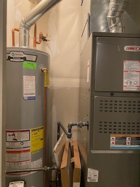 4822 S Montrose Pl, Springfield, MO 65810 - utilities with gas water heater and heating unit