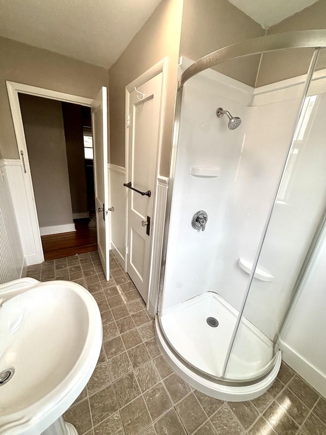 535 E Normal St, Springfield, MO 65807 - bathroom with a stall shower and a sink