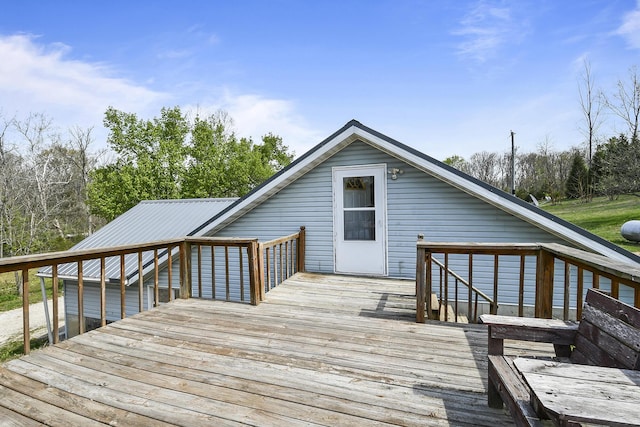 view of wooden deck