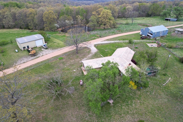 8100 Creek Rd, Hartville, MO 65667 - aerial view with a rural view and a view of trees