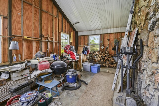 8100 Creek Rd, Hartville, MO 65667 - storage area featuring a garage