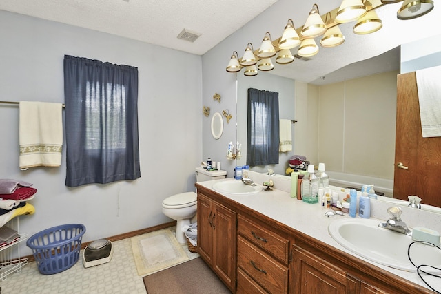 8100 Creek Rd, Hartville, MO 65667 - bathroom featuring tile patterned floors, visible vents, a sink, and double vanity