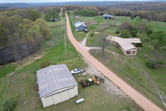 8100 Creek Rd, Hartville, MO 65667 - birds eye view of property featuring a rural view