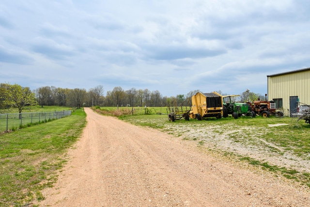 8100 Creek Rd, Hartville, MO 65667 - view of street featuring an outbuilding and a rural view