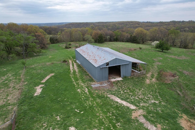 8100 Creek Rd, Hartville, MO 65667 - bird's eye view featuring a rural view and a view of trees
