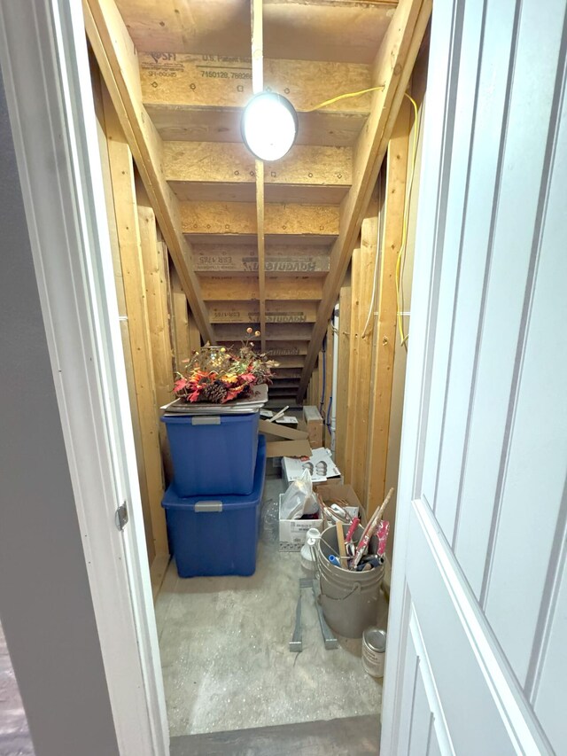 view of storage area