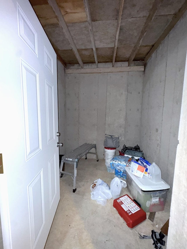 view of basement
