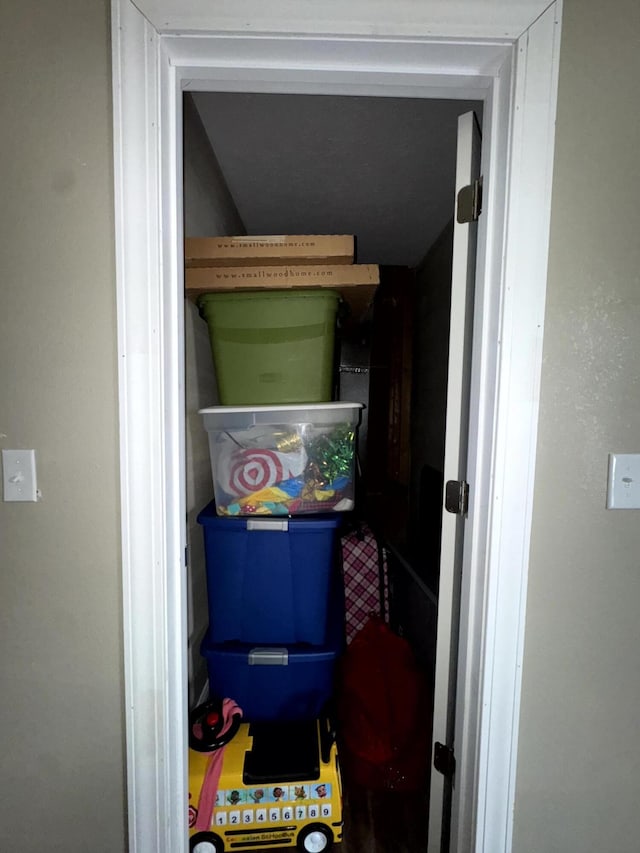 view of storage room