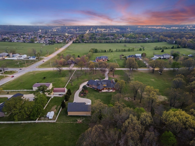 845 W Farm Road 96, Springfield, MO 65803 - aerial view at dusk with a rural view