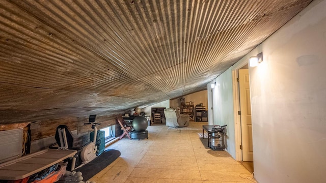 bonus room featuring lofted ceiling