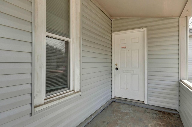 view of doorway to property