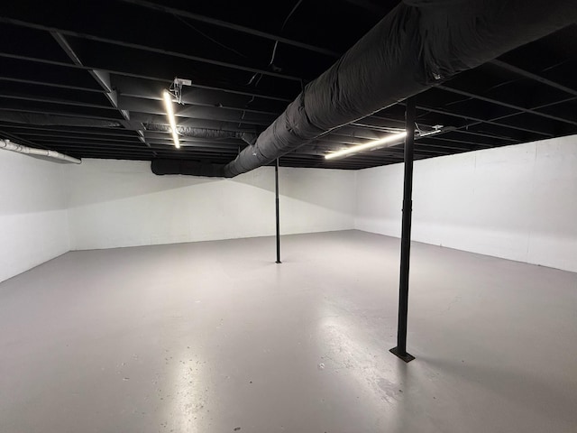 view of finished below grade area