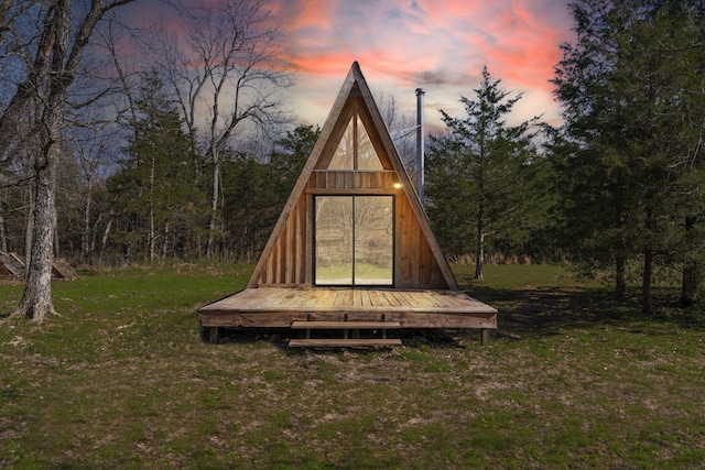 118 Bethel Rd, Long Lane, MO 65590 - view of outdoor structure at dusk