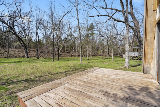 118 Bethel Rd, Long Lane, MO 65590 - wooden terrace featuring a lawn